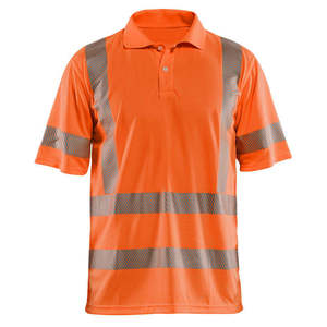 Polo de sécurité haute visibilité unisexe 100% polyester, impression numérique réfléchissante, logo personnalisé, uniforme de travail - Product Image 2
