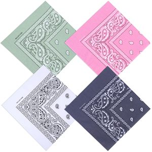 Bandana en coton premium, doux et respirant, unisexe, pour streetwear, carré, 100% coton, 22 pouces, bandana unisexe pour l'extérieur - Product Image 5