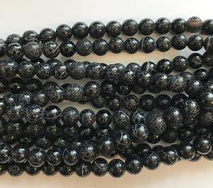 Perles rondes en agate de feu naturelle, pierres lisses pour la fabrication de bijoux, perles en vrac, vente en gros - Product Image 1