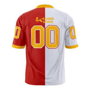 Jersey de Fútbol Americano Sublimado de la Mejor Calidad, Diseño de Cuello Personalizado, Jersey de Fútbol Americano Estampado - Product Image 2