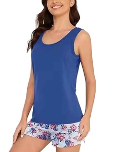 Nouvelle tenue d'été tendance en deux pièces, confortable, douce, en tissu 100% coton, légère, décontractée, coupe ample pour femmes - Product Image 2