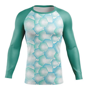 Rash Guard Long Sleeve Swim <b>Shirt</b> for Men <b>Compression</b> Wear Top Custom Fabric OEM Supplier Fully Sublimated Rashguard - Product Image 6