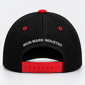 Casquette de baseball unisexe respirante et sportive en coton 100% avec broderie 3D en maille Iron Mark Industry, sangle réglable, 6 panneaux - Product Image 3