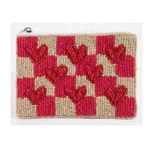 Monedero con Cuentas Hechas a Mano y Diseño a Cuadros, Mini Bolsa con Cierre, Ideal para Llaves, Efectivo, Monedas y Maquillaje, Regalo de Cumpleaños - Product Image 3