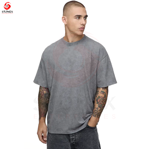เสื้อยืดผู้ชายสไตล์สโตนวอชและแอซิดวอช ผ้าฝ้ายนุ่ม ทรงหลวม พิมพ์ลายลำลอง สตรีทแวร์แนวอเมริกัน ไอเทมสำคัญสำหรับฤดูร้อน สีสันปรับแต่งได้ - Product Image 3