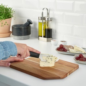 Square Acacia Cutting Board Set Two Sizes Rounded <b>Corners</b> Kitchen HORECA OEM Custom Vietnam - Product Image 5