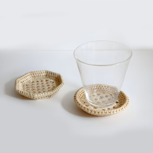 Geometric rattan <b>coasters</b> hand-made <b>drink</b> cup saucers cheap price <b>for</b> sale wood <b>coaster</b> blanks - Product Image 6
