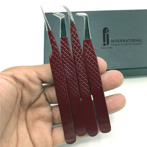 Pinzas para Pestañas F.J. INTERNATIONAL, de Acero Inoxidable, con Agarre de Diamante, Herramientas de Precisión para Extensión de Pestañas, Gran Venta - Product Image 2