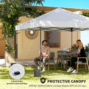 10 X 10 ft White Pop up Tent Portable Outdoor Instant Canopy Shelter with One Push Setup and <b>Roller</b> <b>Bag</b> - Product Image 5