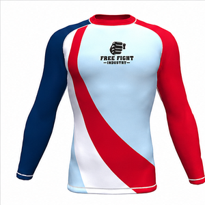 Wholesale <b>MMA</b> <b>Rash</b> <b>Guard</b> and Short Set Custom Sublimation Design Compression Set for <b>MMA</b> Wear - Product Image 1