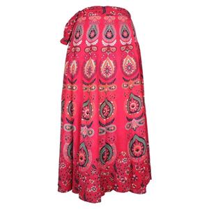 Falda de algodón envolvente mágica para niñas y mujeres, falda envolvente con estampado a mano SW0402 - Product Image 1