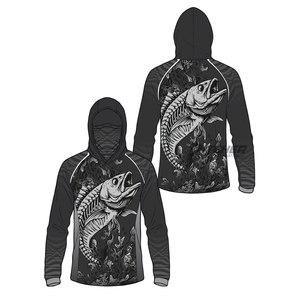 Camiseta con Capucha para Pesca Deportiva, Ropa Deportiva para Entrenamiento, Producción en Fábrica, Impermeable, Protección UV 50+, Secado Rápido - Product Image 3