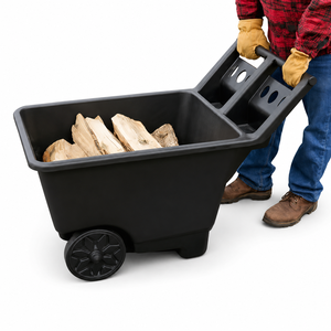 Heavy Duty <b>Trolley</b> Cart Balanced 2-Wheel Poly Rust-Proof Yard Cart Garden Cart 4.5 CUFT for Hauling Leaves ODGGAD003 - Product Image 1