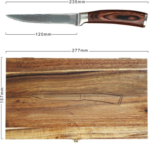 ชุดมีดทำครัวเหล็กดามัสกัส คุณภาพพรีเมียม สำหรับเชฟและผู้เชี่ยวชาญด้านการทำอาหาร - Product Image 6