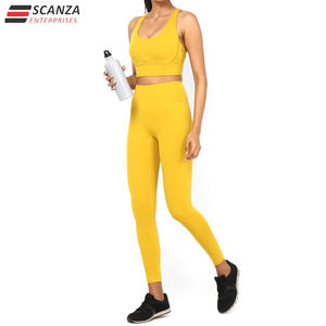 Women's High <b>Waist</b> Seamless Fitness <b>Shorts</b> Gym Activewear Sets <b>Low</b> Price Yoga Exercise Wear Solid Pattern Plus Size Quick Dry - Product Image 4