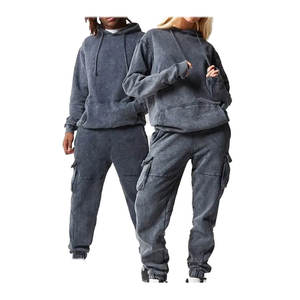 Survêtement unisexe en polyester/coton, prix de gros OEM, respirant, séchage rapide, épais, pour l'hiver, mode décontractée - Product Image 1