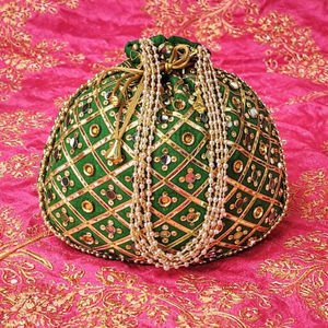 Bolsas de Regalo Potli Hechas a Mano en India con Espejos, para Recuerdos de Boda, Regalos de Inauguración, Diwali, Navidad - Product Image 1