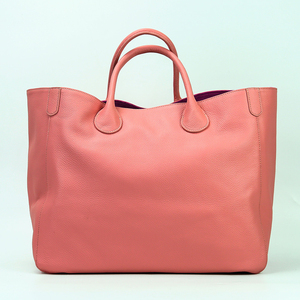Sac fourre-tout surdimensionné en cuir véritable noir avec poignées marron, style minimaliste à ouverture supérieure pour usage quotidien - Product Image 4