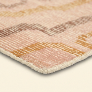 DECORDEC Tapis en laine tufté à la main Golden Link Beige Moutarde, style moderne rétro géométrique, antidérapant, écologique, à poils épais, pour - Product Image 6