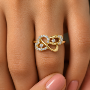 Bague en diamant de laboratoire DEF VVS taille ronde 0,20 CTW, anneaux en grappe en forme de cœur, or jaune 14K 18K, cadeau d'anniversaire, vente en gros OEM - Product Image 2