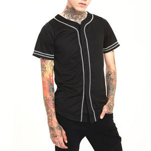 Maillots de baseball personnalisés pour hommes, tenue de baseball, prix abordable, maillot de baseball noir par sublimation - Product Image 1