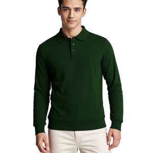 เสื้อโปโลรักบี้ผู้ชาย แขนยาว ผ้าฝ้าย ทนทาน สวมใส่สบาย สไตล์ลำลอง แฟชั่นสตรีท - Product Image 3