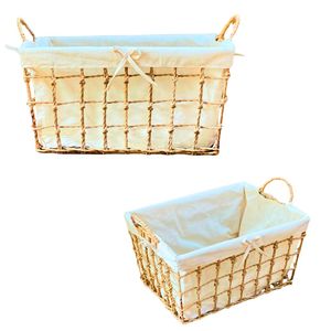 High-Quality Natural Water Hyacinth Seagrass Rattan Bamboo <b>STORAGE</b> <b>BASKET</b> with Cotton Liner Multi-Use <b>Storage</b> <b>Basket</b> - Product Image 1