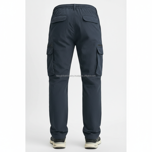Men Cargo Pants Relaxed Fit Utility Pockets Drawstring Waist Streetwear Custom OEM Wholesale - Product Image 4