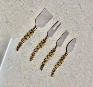 Ensemble d'ustensiles à fromage en acier inoxydable, 4 pièces, outils de service, couverts de cuisine, compatibles lave-vaisselle - Product Image 4