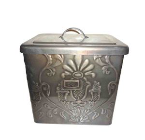 Decorative Customized Galvanized Metal Container with Secure Lid for Premium Kitchen Storage - Product Image 5