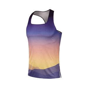Women's Sporty Crew <b>Neck</b> Tank <b>Top</b> Spandex Material Breathable Durable Knitted Fabric Regular Length Solid Pattern <b>Tie</b>-Dye - Product Image 2