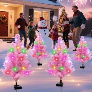 Sapin de Noël solaire LED multicolore, décoration extérieure, étanche, lumières de jardin pour Noël, décorations de Noël haut de gamme - Product Image 2