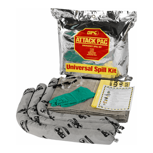 Kit de respuesta a derrames Brady Attack Pac, portátil, para derrames de químicos y petróleo en laboratorios - Product Image 1