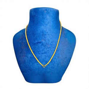 สร้อยคอทองคำแท้ 22k ดีไซน์แบบเชือกไหม สไตล์อินเดียดั้งเดิม เครื่องประดับชั้นดีสำหรับผู้หญิง สวมใส่ได้ทุกวัน ดีไซน์หรูหรา สวยงาม - Product Image 1