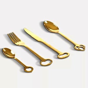 Classic Eco-Friendly Durable Stainless Steel Flatware Set High Mirror Polish Dishwasher <b>Safe</b> Wedding Cutlery Spoon Fork <b>Knife</b> - Product Image 5