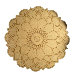Posavasos Decorativo de Madera con Diseño de Mandala, Forma Redonda, Corte Láser, para Bebidas Frías y Calientes, Decoración del Hogar - Product Image 4