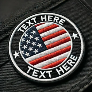 Custom Round Embroidered Woven Fabric Patches Badges Iron On <b>Sew</b> On Logo Patches for Uniform Apparel OEM Wholesale Bulk - Product Image 3