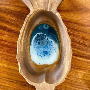 <b>Epoxy</b> resin wood art bowl handmade natural wood fruit bowl decorative centerpiece for dining <b>table</b> home decor - Product Image 1