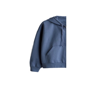 Sweat à capuche décontracté pour femme en Spandex/Coton/Fibre de bambou, écologique, respirant, coupe-vent, coupe oversize, avec logo uni sur le devant - Product Image 6