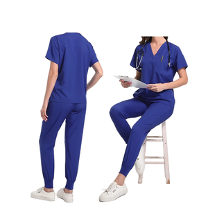 Uniformes de enfermera de algodón Spandex de alta calidad, uniformes de hospital para mujeres y hombres, uniformes médicos para médicos y enfermeras - Product Image 5