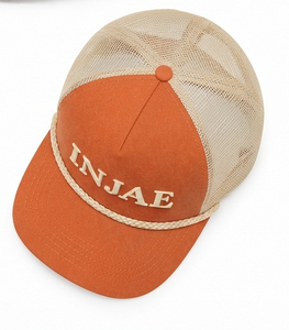 Gorra Trucker de 5 Paneles con Cordón, Color Naranja, Personalizada al por Mayor, con Bordado 3D, para Playa y Bodas, Unisex para Adultos - Product Image 2