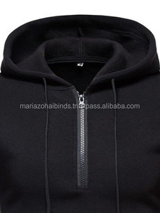 Sudaderas con Capucha de Invierno para Hombre, Casuales, Sólidas, con Media Cremallera, 100% Algodón, Logotipo y Diseño Personalizados, para Adultos - Product Image 2