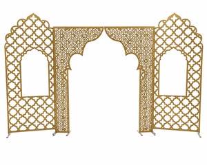 Baby Shower <b>Decor</b> Backdrop Laser Cut <b>Arches</b> Elegant Mughal Inspired Wooden <b>Arch</b> Backdrop With Floral <b>Decor</b> For Wedding Reception - Product Image 3