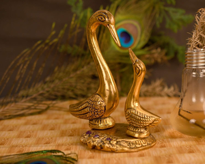 Figura Decorativa de Metal de Patos Besándose, Escultura Romántica de Pareja de Cisnes, Adorno para Decoración del Hogar, Aniversario de Bodas, Habitación - Product Image 6