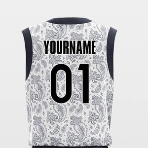 Camiseta de Baloncesto Unisex Personalizada, 100% Poliéster, Sin Mangas, Transpirable, Antibacteriana, de Secado Rápido, Reversible de Doble Cara - Product Image 4