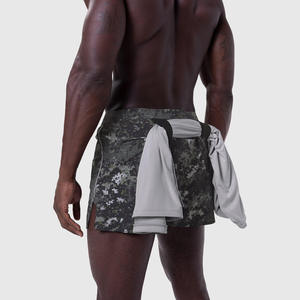 Shorts de sport taille EU, été, nouveau, séchage rapide, cordon de serrage, polyester, poche latérale zippée, shorts de sport, gym, course à pied, fitness pour hommes - Product Image 5