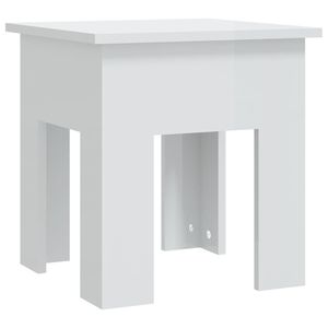 Table basse moderne en bois d'ingénierie blanc laqué, style contemporain - Product Image 2