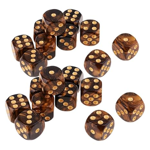 Jeu de dés en résine artisanale avec points dorés, motif circulaire, objet de collection, dés de jeu pour jeux de société, jeux de table, cadeau personnalisé - Product Image 2