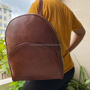 Nouveau sac à dos en cuir de vachette véritable fait à la main pour hommes et femmes sac de voyage 100% sac à dos Vintage en cuir pleine fleur pur - Product Image 3