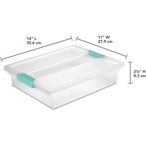Paquete de 6 Contenedores Apilables de Plástico Transparente con Tapas con Cierre, Amplia Superficie para Escribir, Organizador de Materiales de Arte y Manualidades - Product Image 2